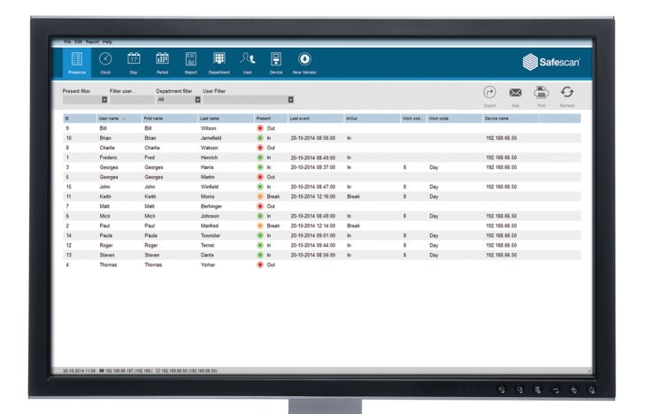 Clocking In Software - Safescan TA Software | Safescan.com